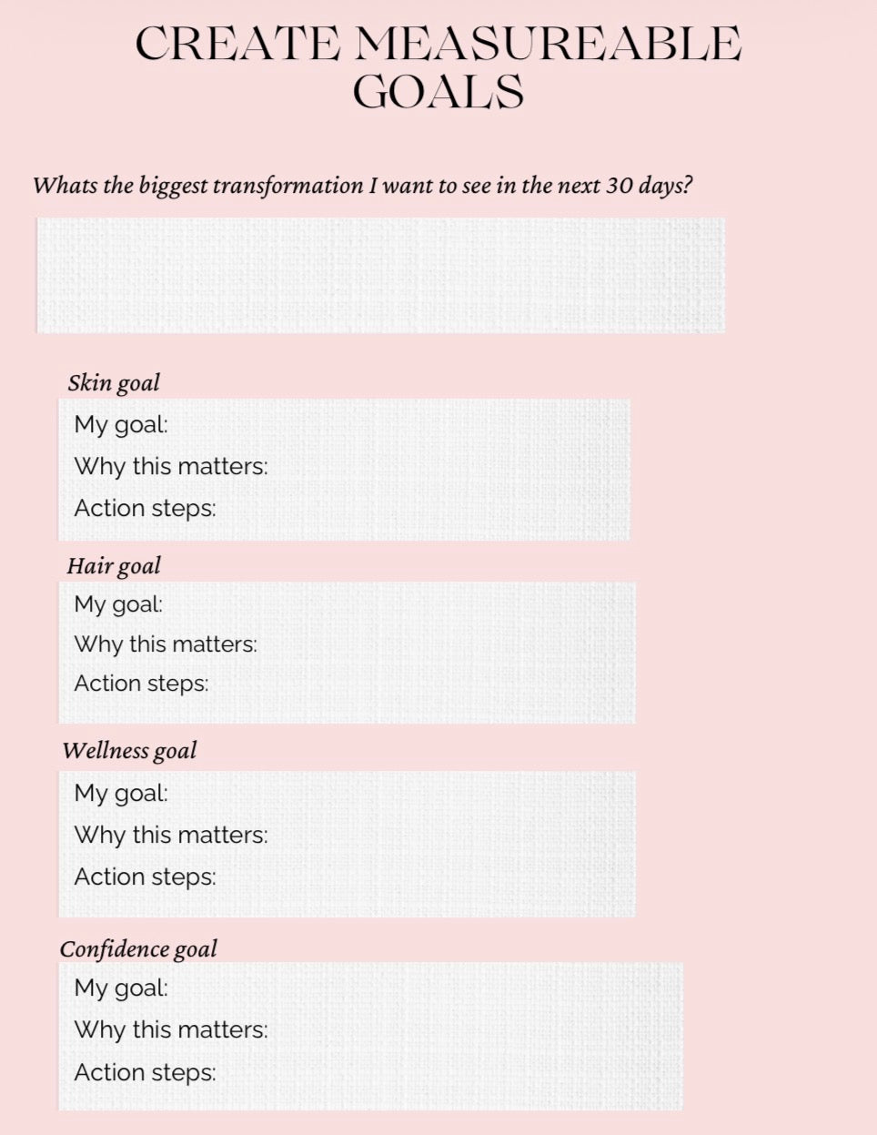 Glow-Up Planner - Self Care & Beauty Routine Tracker